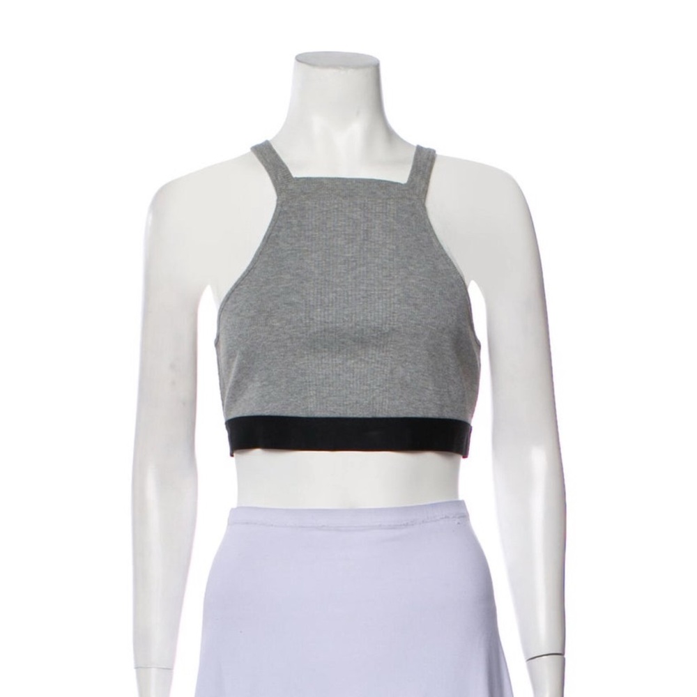 T by Alexander Wang- Gray and Black Tank Top/ Crop Top Size S